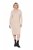 Ulla Popken 853669 Langärmliges Strickkleid mit Kapuze Beige - Midikleider - Midikleider in großen Größen