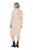 Ulla Popken 853669 Langärmliges Strickkleid mit Kapuze Beige - Midikleider - Midikleider in großen Größen