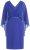 Ulla Popken 853675 Chiffonkleid mit 3/4-Ärmeln Blau - Abendkleider - Abendkleider für Damen in großen Größen