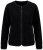 Ulla Popken 853685 Kurze Teddyjacke mit Lederoptik-Paspel Schwarz - Jacken - Große Jacken für Damen