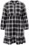 Ulla Popken 853728 Kariertes Kleid mit Volants Schwarz - Kleider - Kleider für jede Größe