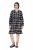 Ulla Popken 853728 Kariertes Kleid mit Volants Schwarz - Kleider - Kleider für jede Größe