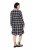 Ulla Popken 853728 Kariertes Kleid mit Volants Schwarz - Kleider - Kleider für jede Größe