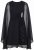 Ulla Popken 853774 Kleid mit Volants Schwarz - Abendkleider - Abendkleider für Damen in großen Größen