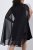 Ulla Popken 853774 Kleid mit Volants Schwarz - Abendkleider - Abendkleider für Damen in großen Größen