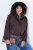 Ulla Popken 853792 Jacke in Wildlederoptik Braun - Jacken - Große Jacken für Damen