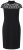 Ulla Popken 853808 Kurzärmliges Kleid mit Rollkragen Schwarz - Kleider - Kleider für jede Größe