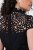 Ulla Popken 853808 Kurzärmliges Kleid mit Rollkragen Schwarz - Kleider - Kleider für jede Größe