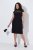 Ulla Popken 853808 Kurzärmliges Kleid mit Rollkragen Schwarz - Kleider - Kleider für jede Größe