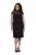 Ulla Popken 853808 Kurzärmliges Kleid mit Rollkragen Schwarz - Kleider - Kleider für jede Größe