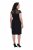 Ulla Popken 853808 Kurzärmliges Kleid mit Rollkragen Schwarz - Kleider - Kleider für jede Größe