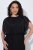 Ulla Popken 854031 Kurzärmliges Chiffonkleid Schwarz - Abendkleider - Abendkleider für Damen in großen Größen