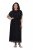 Ulla Popken 854031 Kurzärmliges Chiffonkleid Schwarz - Abendkleider - Abendkleider für Damen in großen Größen