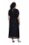 Ulla Popken 854031 Kurzärmliges Chiffonkleid Schwarz - Abendkleider - Abendkleider für Damen in großen Größen
