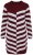 Ulla Popken 854095 Gestreiftes Strickkleid Weinrot - Kleider - Kleider für jede Größe