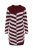 Ulla Popken 854095 Gestreiftes Strickkleid Weinrot - Kleider - Kleider für jede Größe