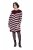 Ulla Popken 854095 Gestreiftes Strickkleid Weinrot - Kleider - Kleider für jede Größe