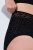 Ulla Popken 854551 Pantys mit Animal-Print Schwarz - Slips - 