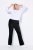 Ulla Popken 854910 Warme Stretchhose mit Gummibund Schwarz - Stoffhosen - Weite Stoffhosen für Damen