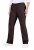 Ulla Popken 854910 Warme Stretchhose mit Gummibund Mahagonibraun - Stoffhosen - Weite Stoffhosen für Damen