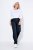 Ulla Popken 854987 Warme Stretchhose mit Komfortbund Dunkelblau - Stoffhosen - Weite Stoffhosen für Damen