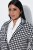Ulla Popken 855173 Karierter Strickblazer Wollweiß - Blazer - Blazer für Frauen in Großgrößen