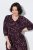Ulla Popken 855270 Gemustertes Jerseykleid mit V-Ausschnitt Schwarz - Jerseykleider - 