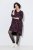 Ulla Popken 855270 Gemustertes Jerseykleid mit V-Ausschnitt Schwarz - Jerseykleider - 