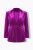 Ulla Popken 855499 Samtblazer mit Strasssteinen Magenta - Blazer - Blazer für Frauen in Großgrößen