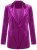 Ulla Popken 855499 Samtblazer mit Strasssteinen Magenta - Blazer - Blazer für Frauen in Großgrößen