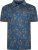 Kam Jeans 5494 Digital Floral Print Polo Blue - Polo-Shirts für Herren in großen Größen - Polo-Shirts für Herren in großen Größen