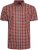 Kam Jeans 6282 Casual SS Check Shirt Wine - Herrenhemden - Herrenhemden in großen Größen