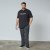 North Latitude Logo Polo Schwarz - TALL poloshirts - TALL Poloshirts mit Extralänge
