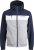 Jack & Jones RUSH White/Grey Blocking Bomber Jacket with Hood Navy Blazer - Herren jacken - Herren Jacken in großen Größen