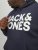 Jack & Jones CORP LOGO Large Print Hoodie Navy Blazer - Herren-sweater und -hoodies - Herren-Sweater und -Hoodies in großen Größen