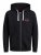 Jack & Jones JJSTAMP ZIP Hoodie Black - Herren-sweater und -hoodies - Herren-Sweater und -Hoodies in großen Größen