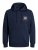 Jack & Jones JJLOCK SWEAT HOOD Navy - Herren-sweater und -hoodies - Herren-Sweater und -Hoodies in großen Größen