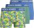 Jack & Jones JACPINEAPPLE SKULL TRUNKS 3 PACK Palace Blue - Boxershorts - Herren Boxershorts Große Größen 