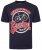 Kam Jeans 5712 Twin Pack Motorcycle/Cycle Print Tee Black and Navy - Herren-T-Shirts - Herren-T-Shirts in großen Größen