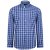 Kam Jeans 6155 Long Sleeve Check Shirt Blue - Herrenhemden - Herrenhemden in großen Größen