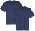 Adamo Marlon Comfort fit 2-pack T-shirt Denim Blue - Herren-T-Shirts - Herren-T-Shirts in großen Größen