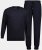 JP1880 Pyjamas Two-piece Long Sleeve and Long Trousers Navy - Herrenunterwäsche & bademode - Herrenunterwäsche & Bademode in großen Größen