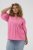 Kaffe Curve Karlia 3/4 Sleeve Blouse Pink - Blusen & Tuniken - 