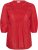 Kaffe Curve Karlia 3/4 Sleeve Blouse Red - Kaffe Curve - 