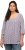 Ulla Popken Polka Dot 3/4 Sleeve Square Neck A-Line Tee Light Blue-Grey - Bedruckte T-shirts für damen - 