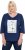 Ulla Popken Decorative Plant 3/4 Sleeve T-Shirt Ink Blue - Bedruckte T-shirts für damen - 