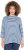 Ulla Popken Striped 3/4 Sleeve Turtleneck Tee Light Blue - Bedruckte T-shirts für damen - 