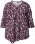 Ulla Popken Asymmetric Cowboy Boot Print Tee Dark Ruby - Bedruckte T-shirts für damen - 
