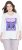 Ulla Popken Fashion Graphic T-Shirt Off-White - Bedruckte T-shirts für damen - 