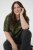 Kaffe Curve Mirana Sequin Blouse Ivy Green - Kaffe Curve - 